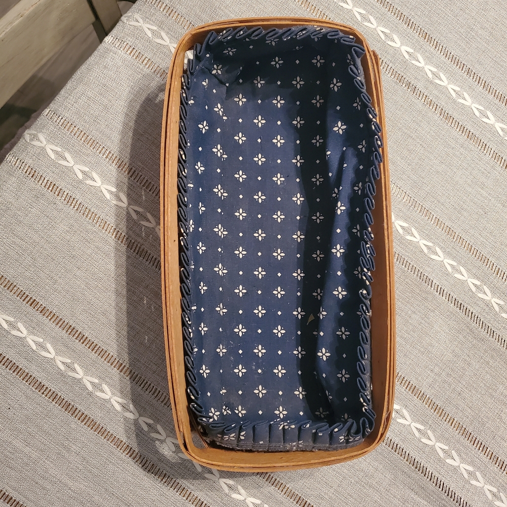 Longaberger Rectangular Basket with liner